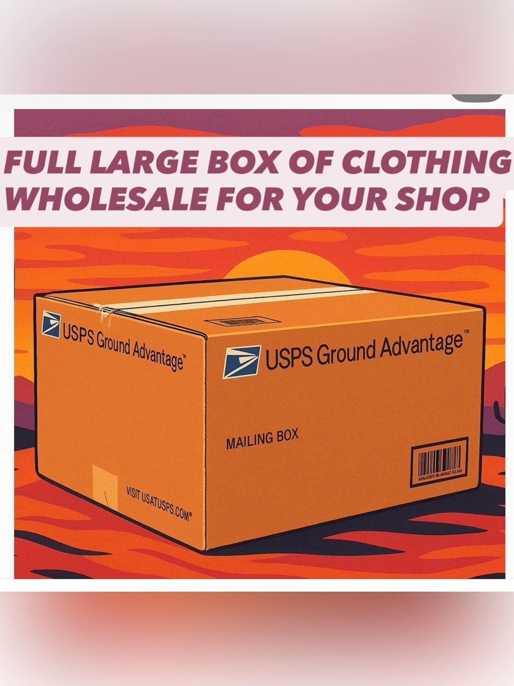 USPS Ground Advantage FULL LARGE Mailing Box FILLED WITH CLOTHING